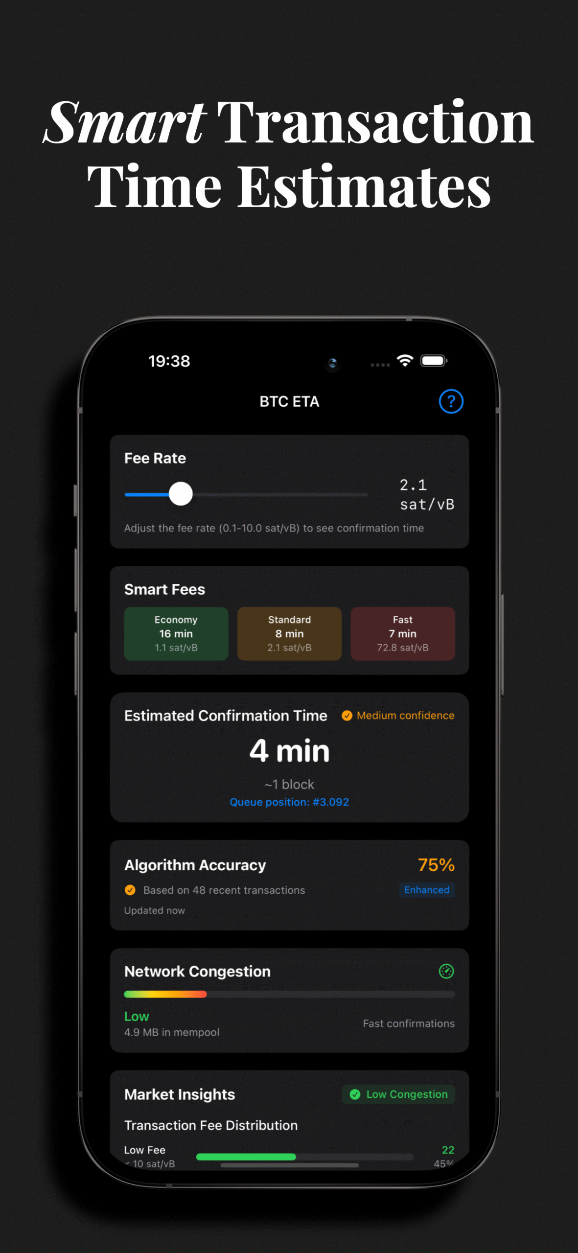BTC ETA v1.0 Main Screen BTC ETA v1.0 Main Screen