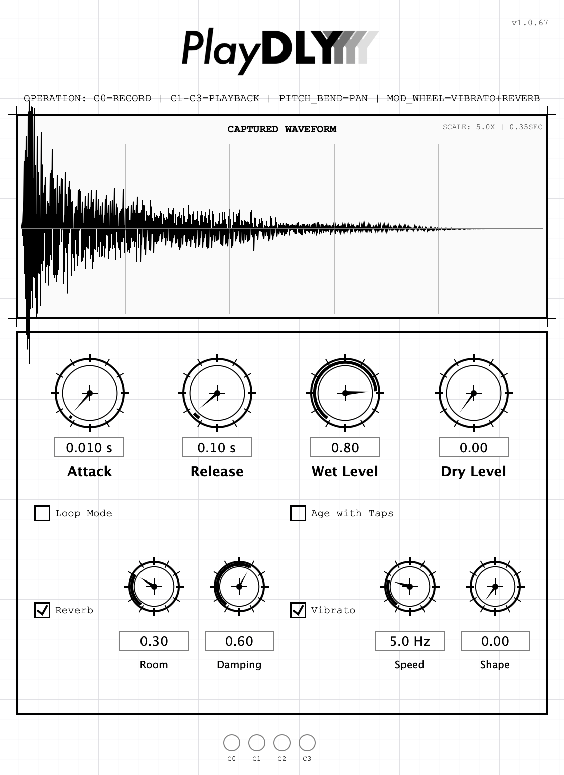 PlayDLY Audio VST/AU Effect 1 PlayDLY UI